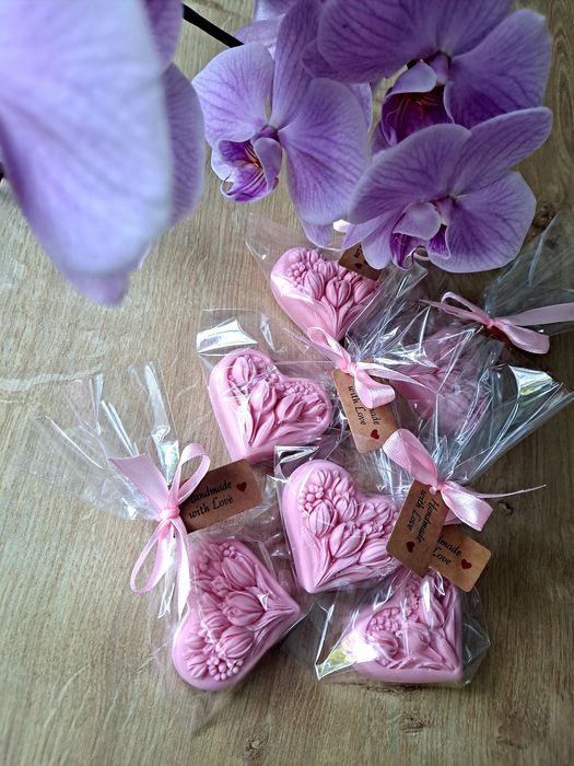 Mydełka tulipany w sercu /podziękowanie dla gości, upominek