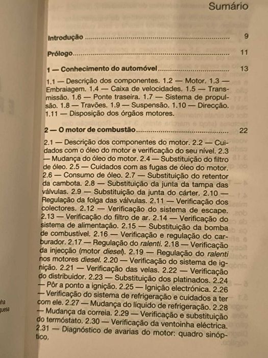 Livro "Manutenção e Reparações do Automóvel" de José Manuel Alonso
