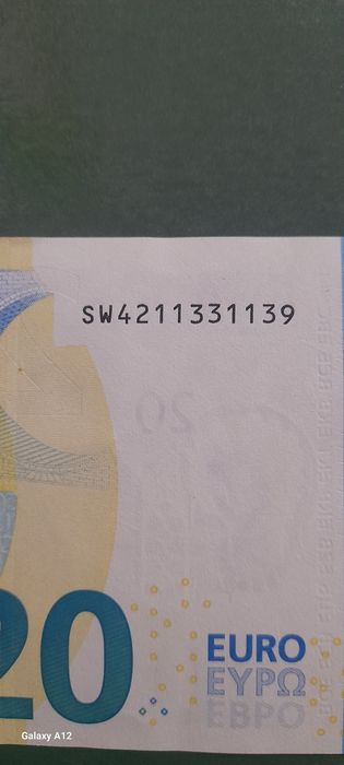 Notas euro  capicua /Números em  sequência numérica