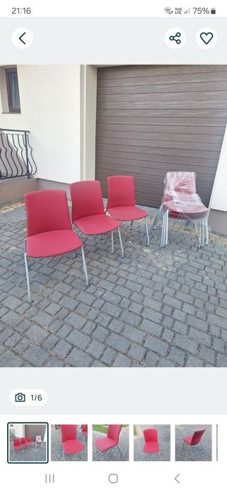 Krzesła czerwone
