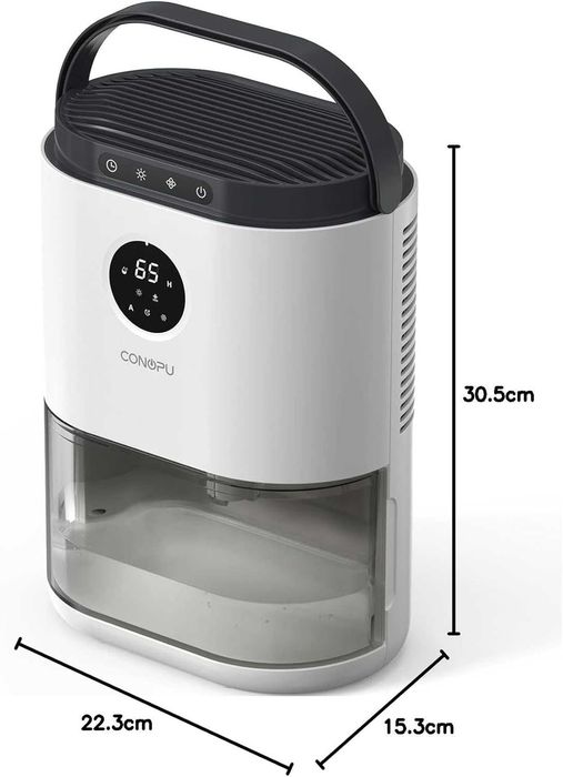 CONOPU Home Dehumidifier, 2300ML Dehumidifiers for Bedroom Bathroom, Auto Defrost, Auto Shut Off, 3 Modes Humidit