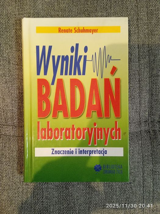 Książka wyniki badań laboratoryjnych