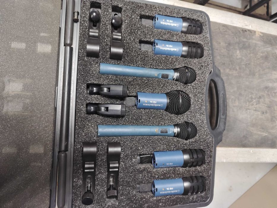 kit microfones bateria audiotecnica