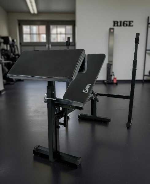 Лавка для жима штанги гантель S03P Стойки парта Скота Скамья жиму Лава