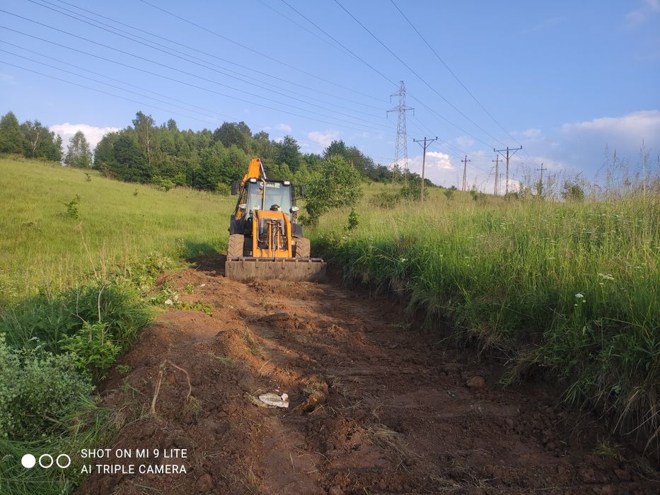 Usługi koparko ładowarka, prace ziemne roboty ziemne transport wywrotk