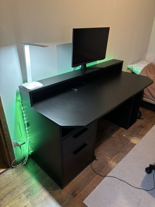 Biurko Duże Czarne TEZAUR 160x70x75