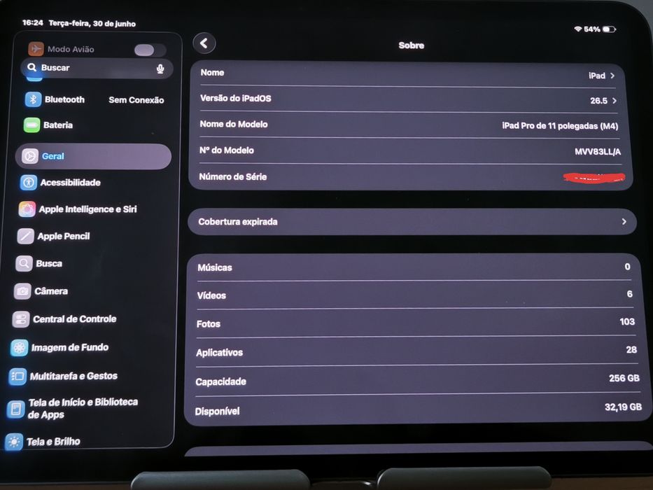 iPad Pro 11 M4 256gb  + Apple pancil PRO + suporte Anker