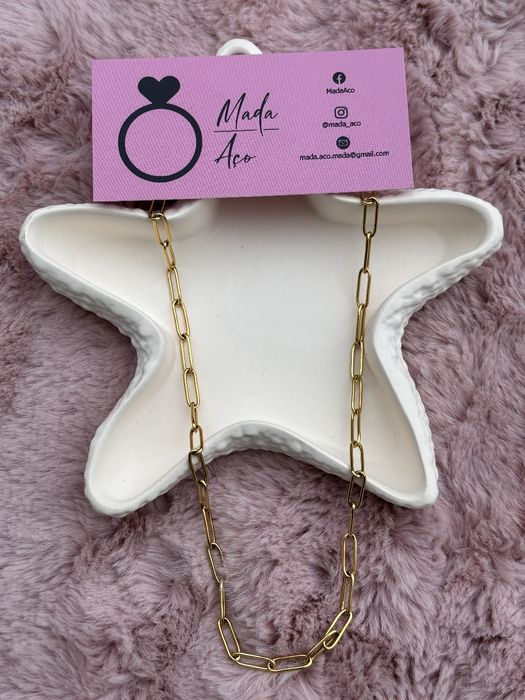 Vendo Colar dourado ou prateado em Aço. NOVO