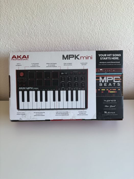 Akai Professional MPK Mini mk3 Controlador MIDI usb 25 Teclas Novo