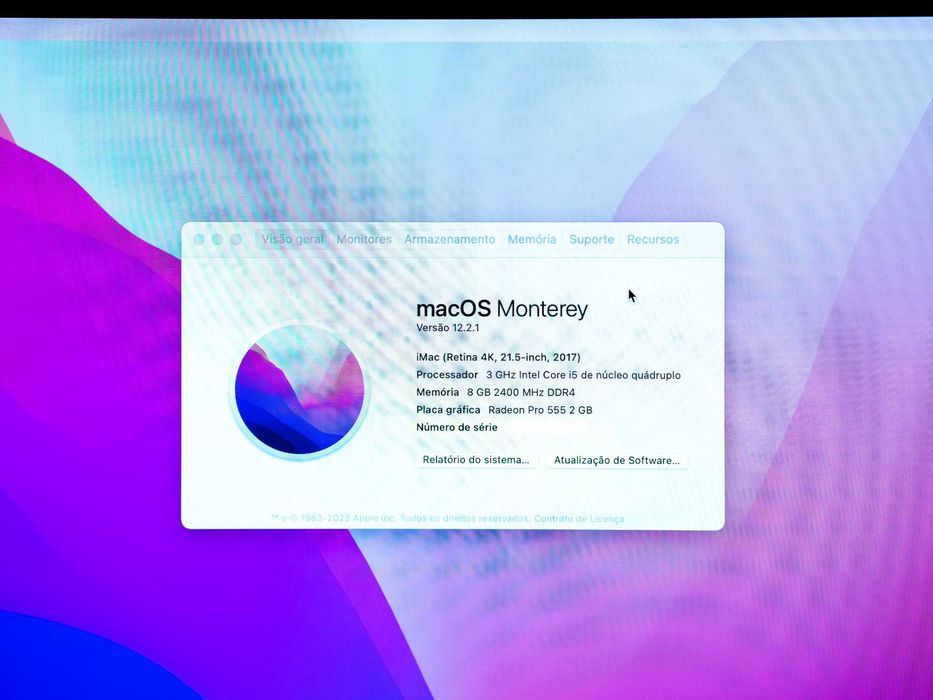 iMac i5 4k 21,5” - SSD de 500GB - 2017