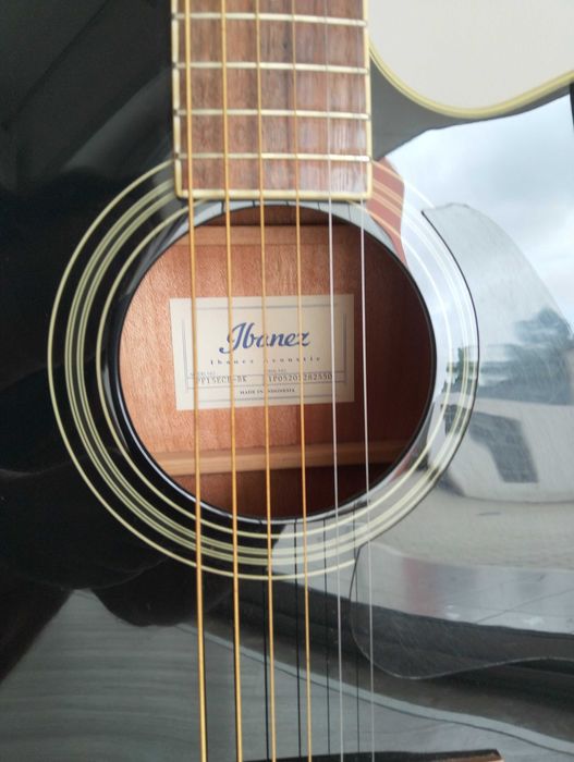Ibanez Eletroacústica + Saco Ibanez Charcoal + Transpositor Ibanez