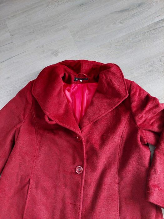 Płaszcz damski bordowy rozm.46