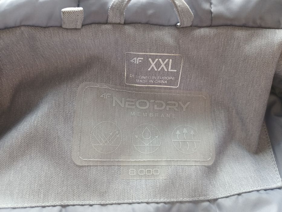 4F kurtka narciarska damska szara XXL membrana 8 000