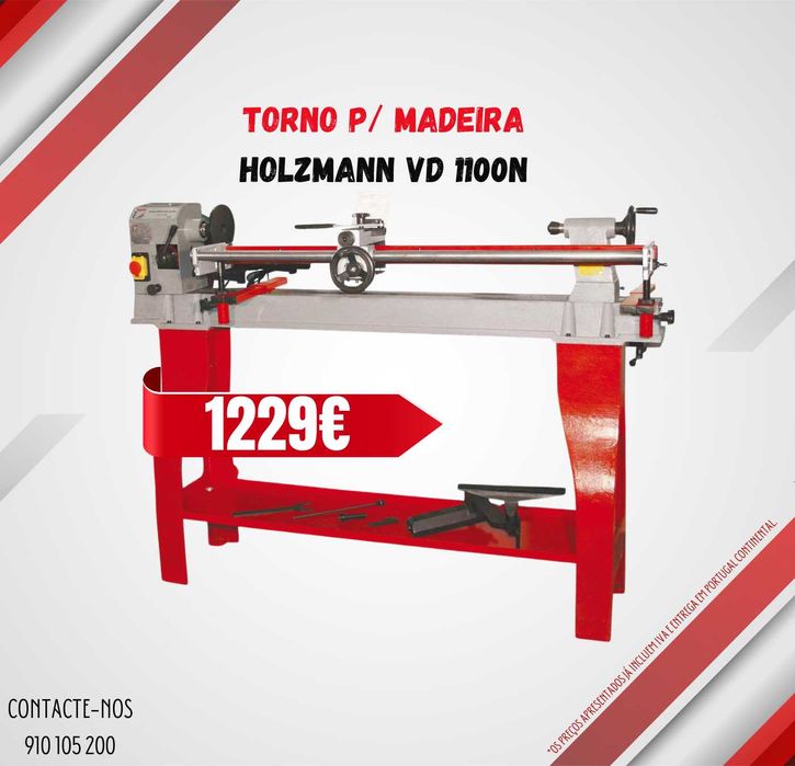 Torno p/ Madeira HOLZMANN 1100mm c/ Copiador JL20