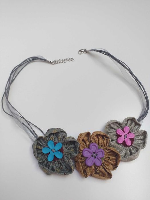 Naszyjnik kwiaty handmade