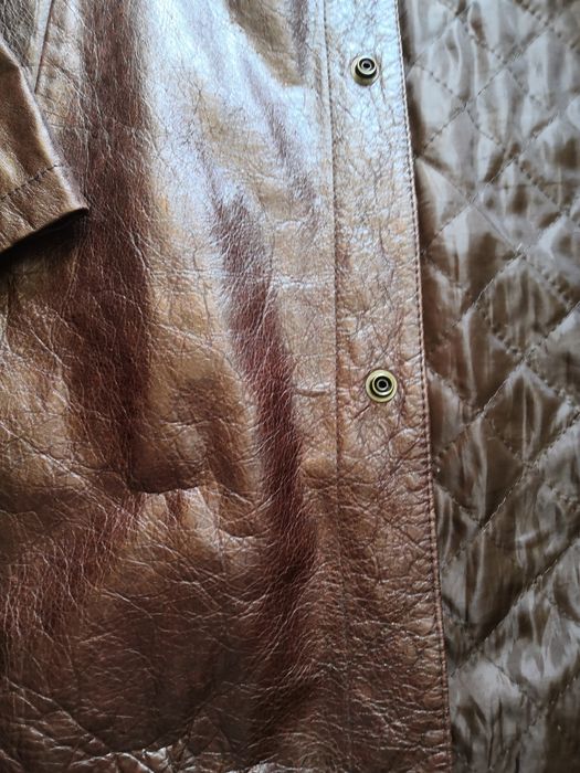Skórzana kurtka męska brązowa