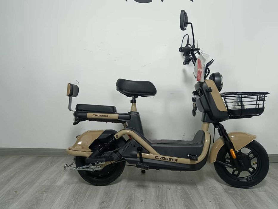 Електричний велосипед Crosser CR2 (800W 24Ah 60V) -  Бежевий