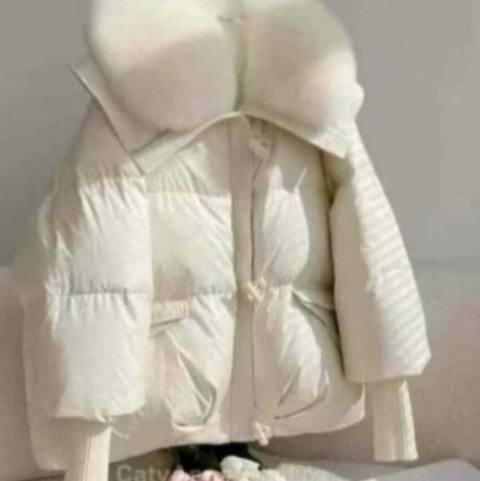 Kurtka puchowa zimowa lis