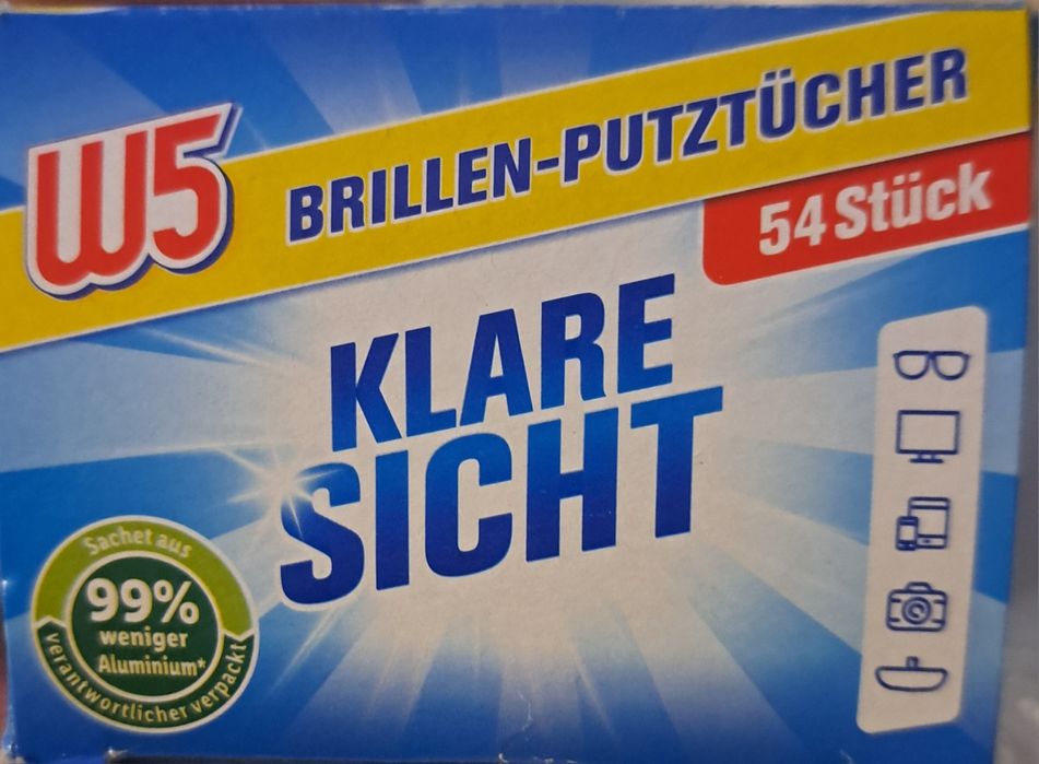 Chusteczki do czyszczenia okularów W5