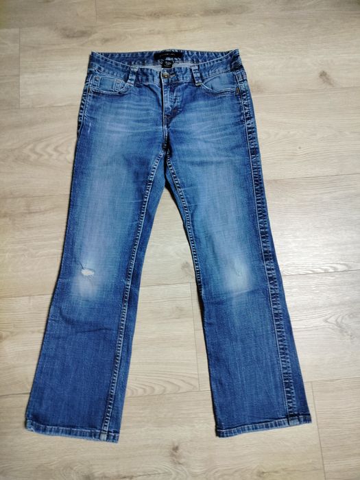 Jeansy damskie Calvin Klein biodrówki 38/40 z ozdobnymi kieszeniami
