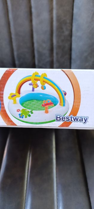 Надувний басейн немовля bestway 4 -18 веселка круг