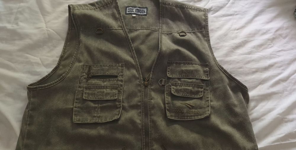 Colete fotografia/caça XL vários bolsos-medidas nas fotografias