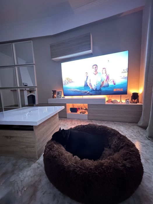 Móvel TV+ mesa de centro+ armários suspensos sala de estar