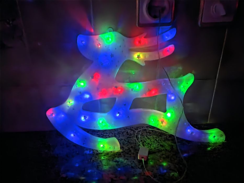 Luzes de natal Rena iluminada  LED'S casa quarto apartamento vivenda.