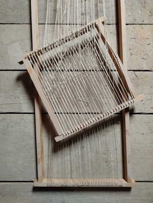 Drewniane krosno tkackie do rękodzieł i tkanin