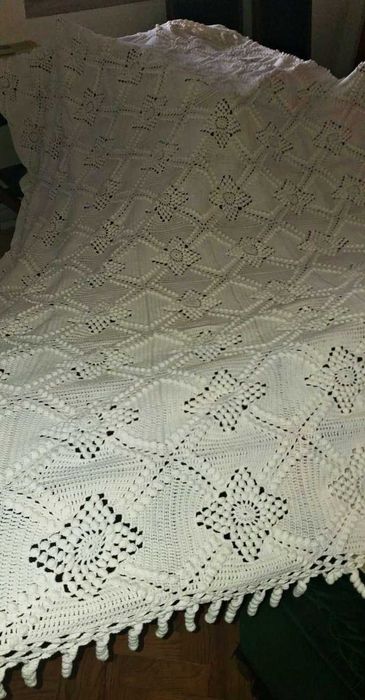 Colcha de linha Âncora (cama de casal)