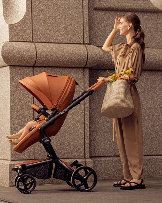 Carrinho de bebe Mima Xari Camel  Todos os acessórios