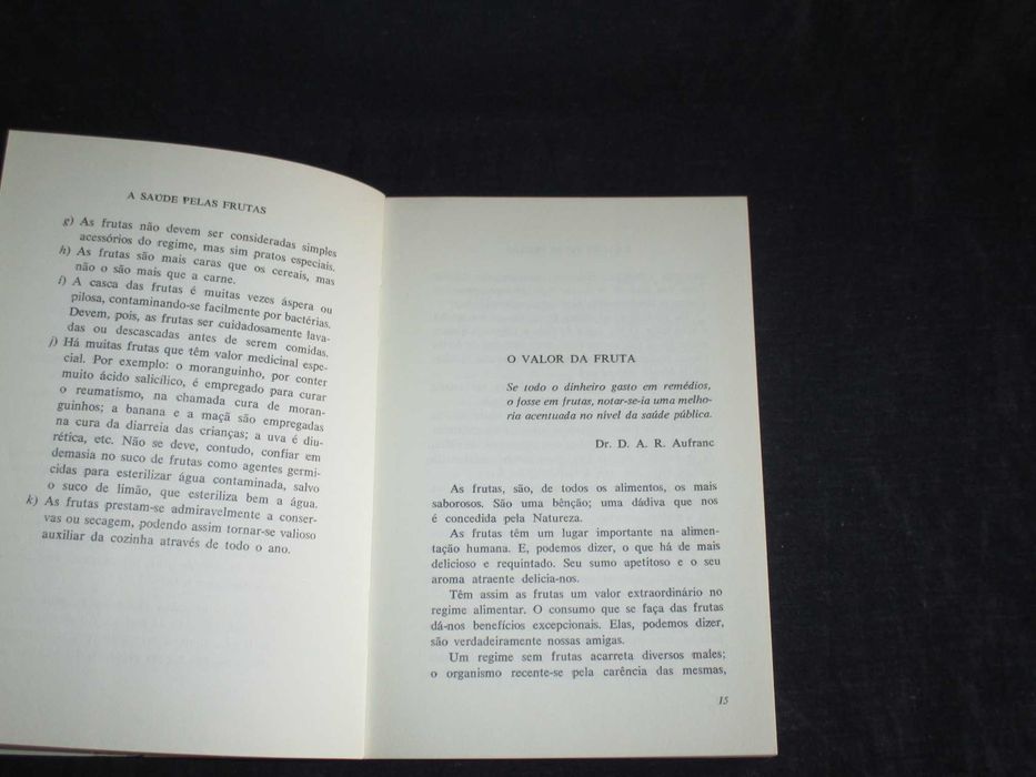 Livro A Saúde pelas Frutas Estêvão dos Santos