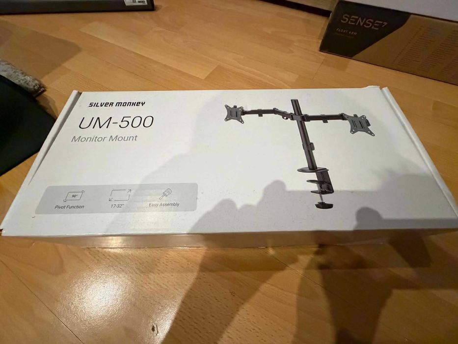 Uchwyt monitorowy podwójny Silver Monkey UM500