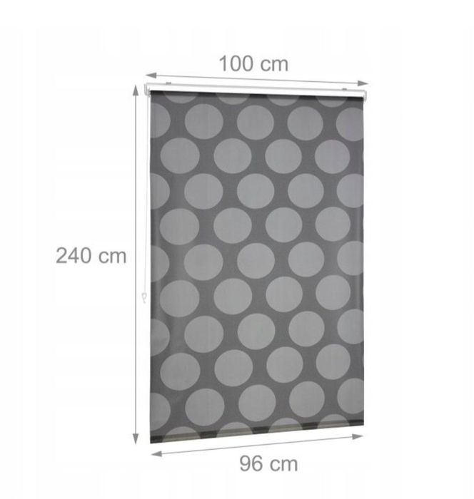 Relaxdays Roleta zależna prysznicowa 100cm x 240cm