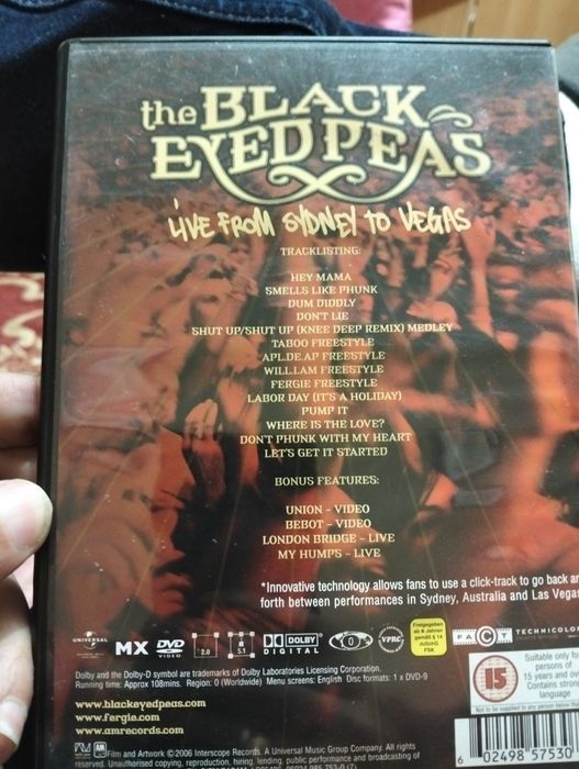 DVD concerto black eyedpeas, impecável