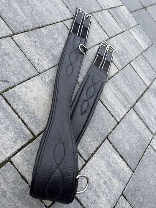 Popręg 140 cm skórzany SUPER miękki anatomiczny z gumami firmy Start