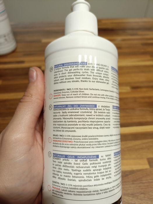 Żel do mycia naczyń i zmywarki bez chemii naturalny, ekologiczny Raypath