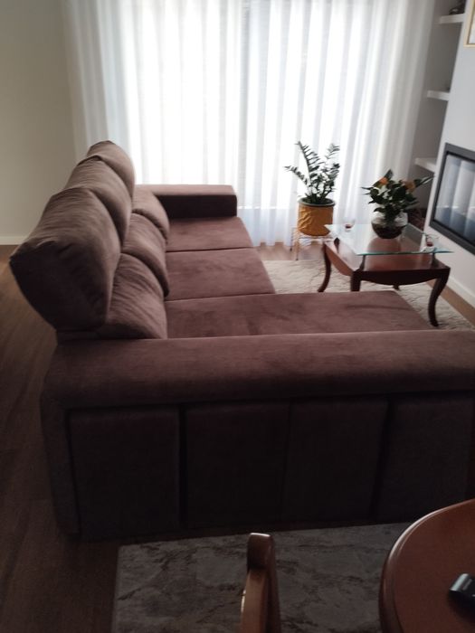 Sofá Chaise lounge 4 puffs