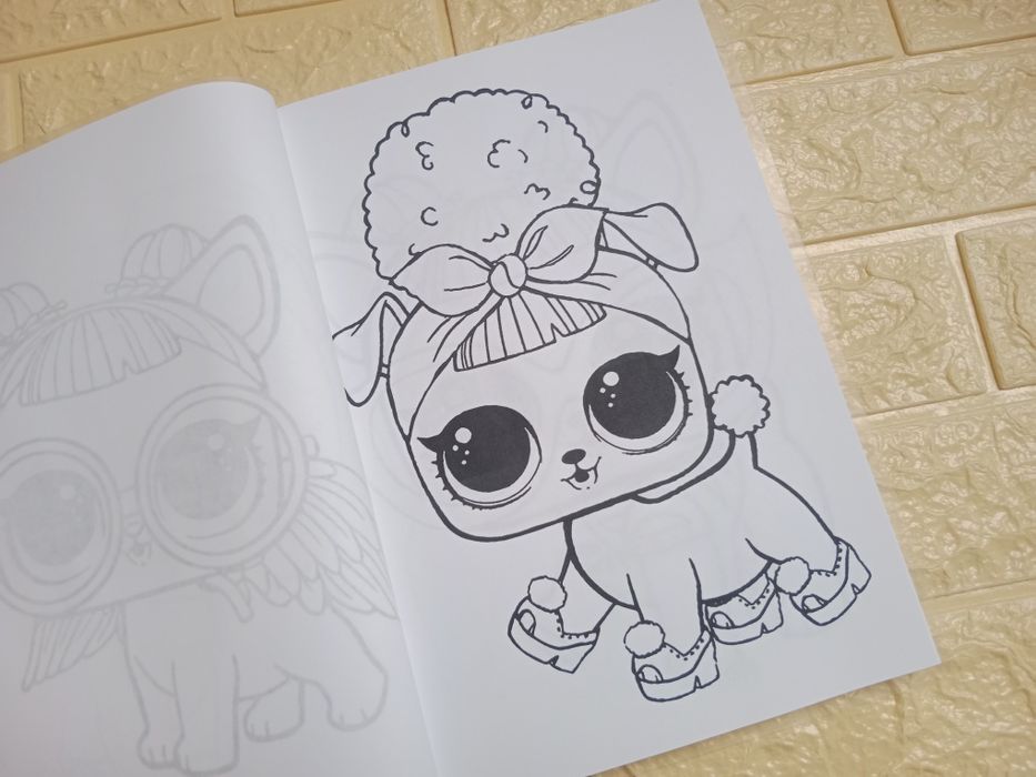 Велика розмальовка для дівчаток LOL, А4 100 розмальовок