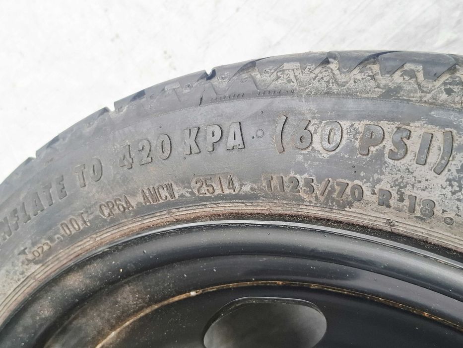 dojazdówka koło dojazdowe zapas vw golf vii 7 viii 8 seat leon iii 3 octavia iii 3 audi a3 8v0 t125/70r18 18 cali 1k0601027ap nowe