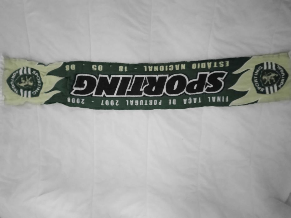 Cachecol Sporting final da taça de Portugal 2007-08