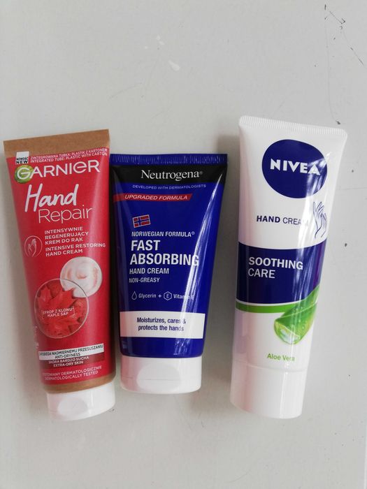 Krem do rąk Neutrogena Garnier Nivea zestaw 3 szt