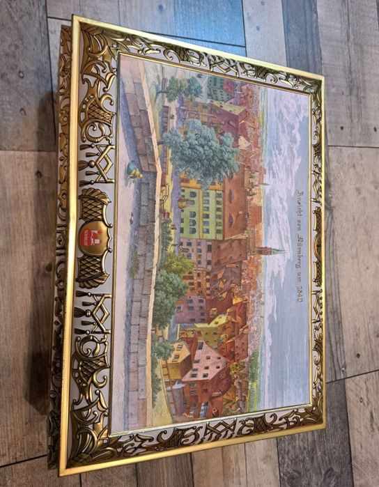 Stara metalowa skrzynia; pudełko, puszka E. Otto Schmidt