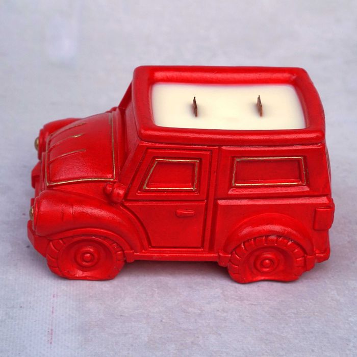 Ароматична соєва свічка кашпо "Новорічна машина" 170мл.