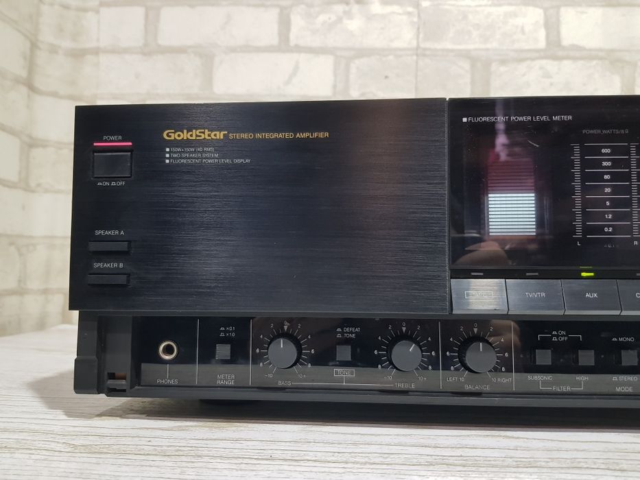 12 кг! Hi-Fi Стерео підсилювач GoldStar GSA 9320, *2x140 Вт, б/у з Нім