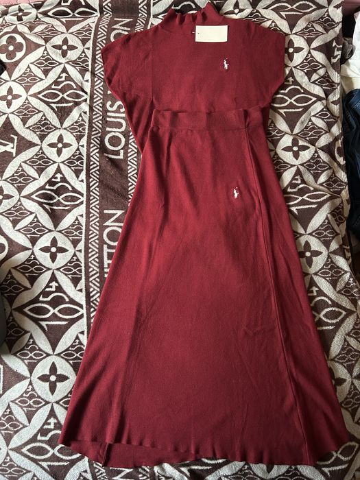 Komplet dzianinowy, półgolf i spódnica S/M