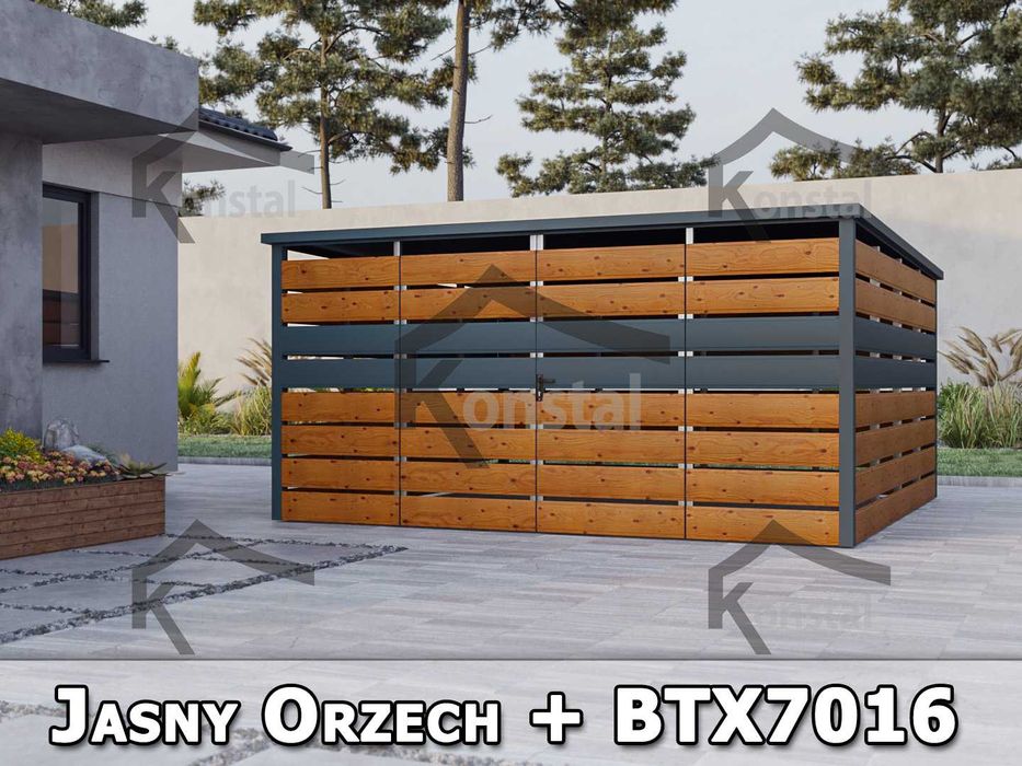 NOWOCZESNA Wiata śmietnikowa AŻUROWA - Producent !!! - Cała Polska