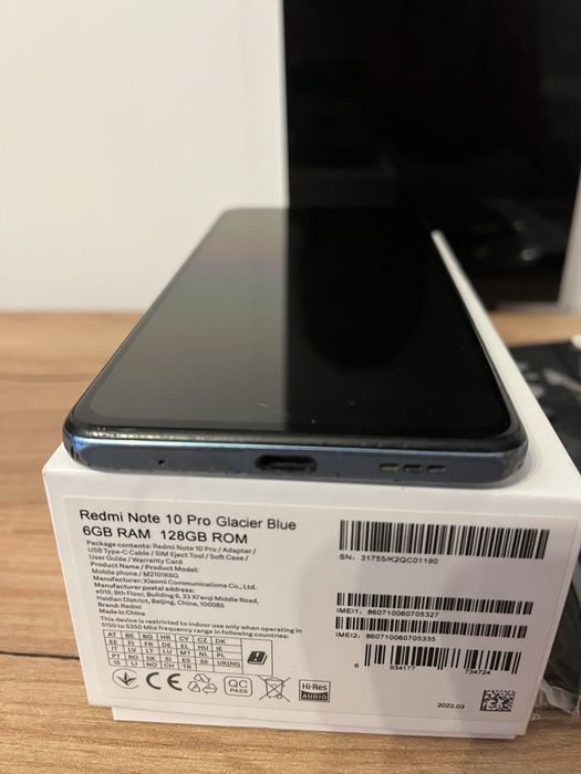 Xiaomi Redmi Note 10 Pro – sprawny, uszkodzony tył