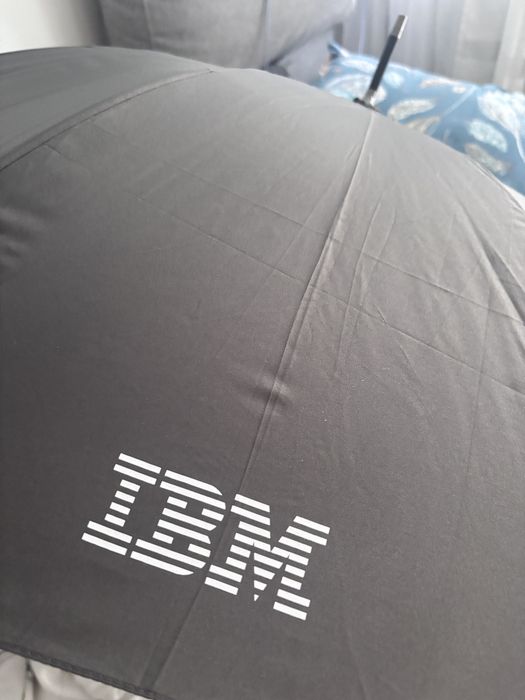 Parasol duzy srednica 104 cm IBM srebrzysty szary elegancki uniseks nowy automat