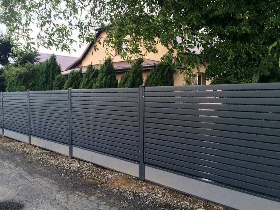 Przęsło Furtka ogrodzenie palisadowe żaluzja brama nowoczesna 3D